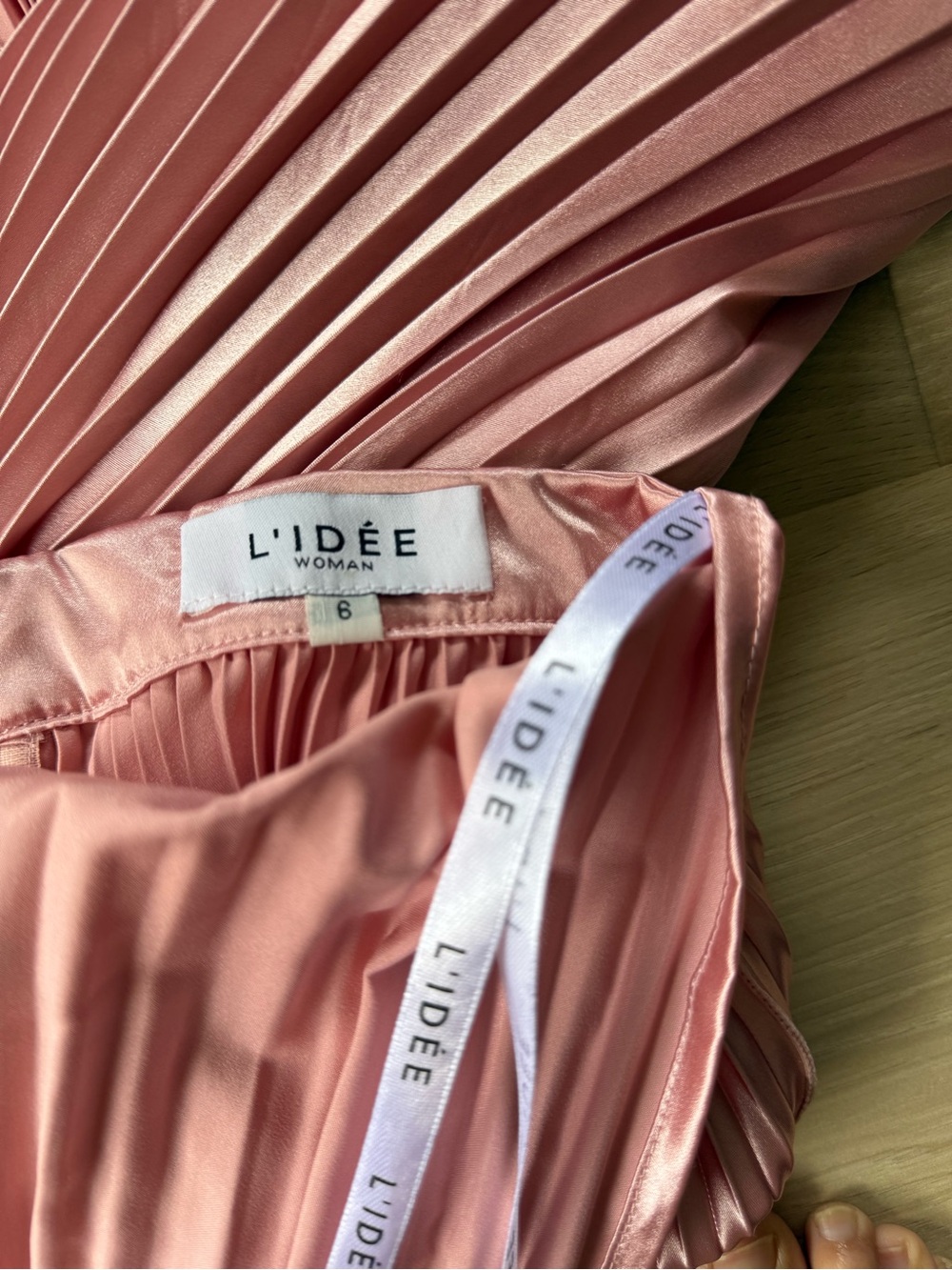 Pleated Halter Maxi Dress in Dusty Pink - Picture 5 of 9